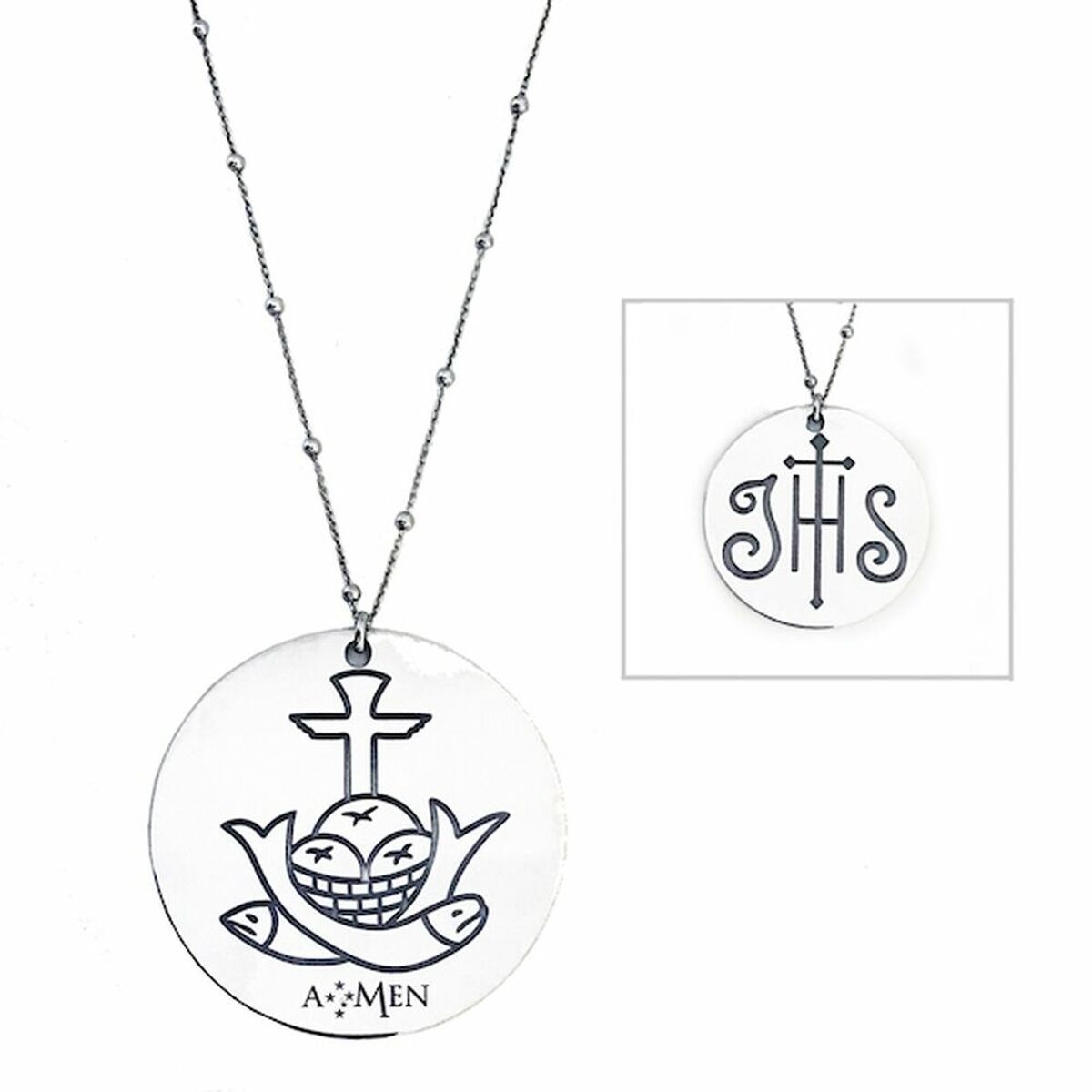 Ladies' Necklace Amen IHS - PANI&PESCI GRANDE 55MM -  Jewellery, Women -  Amen.