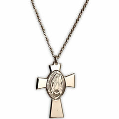 Unisex Necklace Amen CROCE GESU MADRE PERLA -  Jewellery, Women -  Amen.