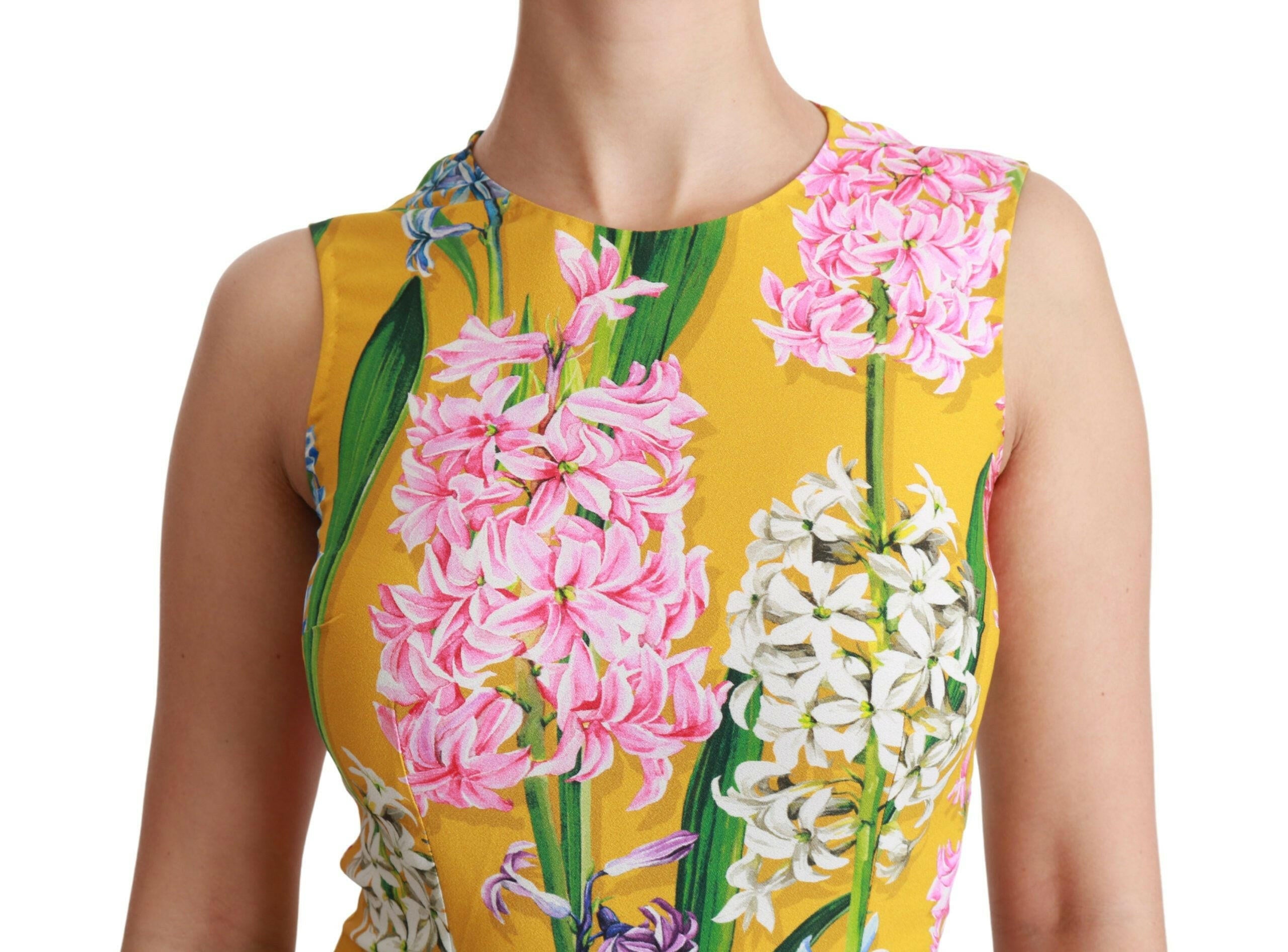 Dolce & Gabbana Yellow Floral Stretch Top Tank Blouse -   -  Dolce & Gabbana.