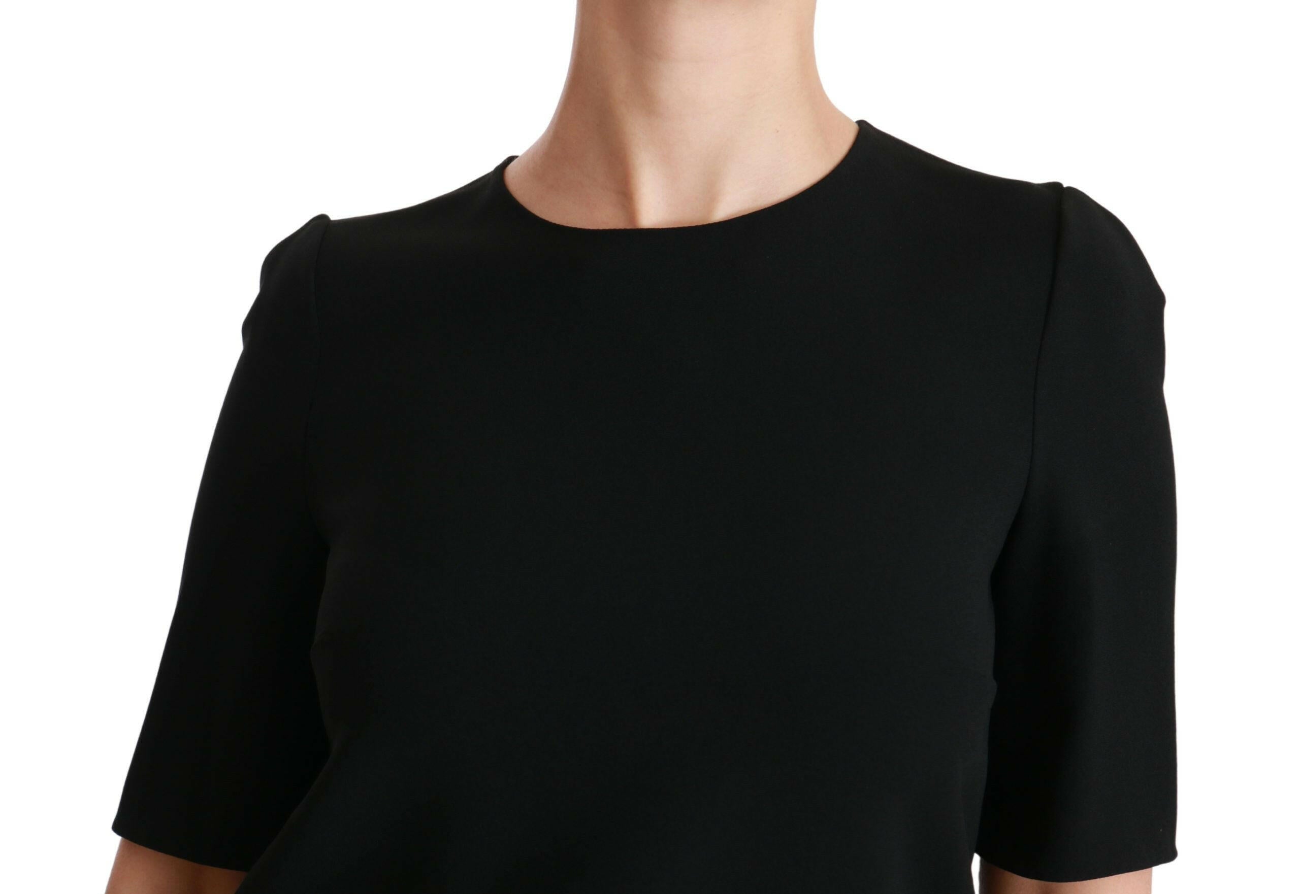 Dolce & Gabbana Black Short Sleeve Casual Top Stretch Blouse -   -  Dolce & Gabbana.