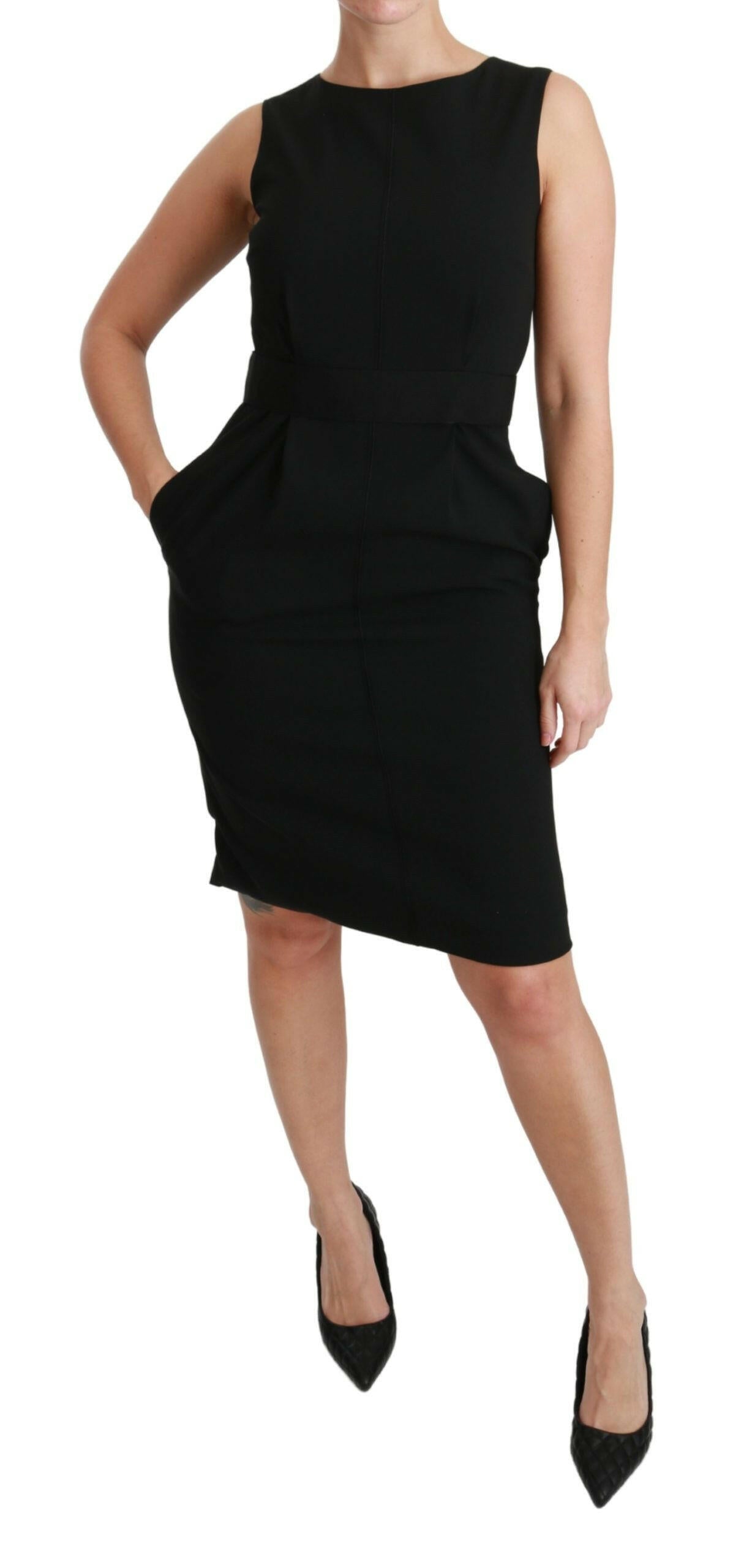 Dolce & Gabbana Black Sheath Stretch Formal Dress -   -  Dolce & Gabbana.