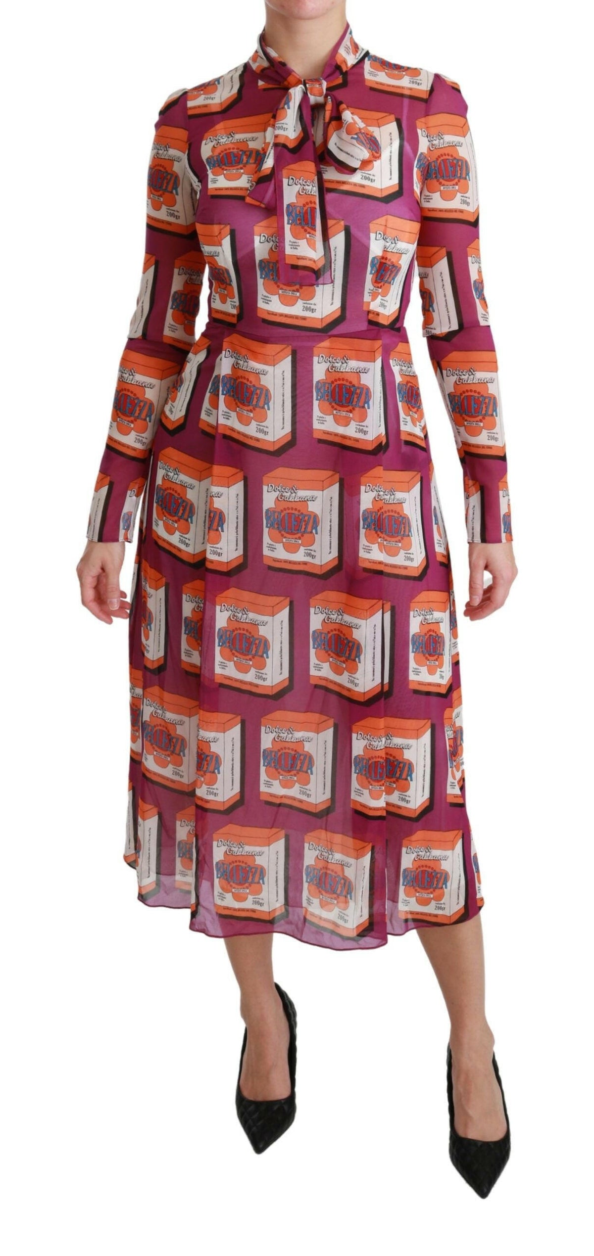 Dolce & Gabbana Purple Silk Bellezza A-Line Gown Dress -   -  Dolce & Gabbana.