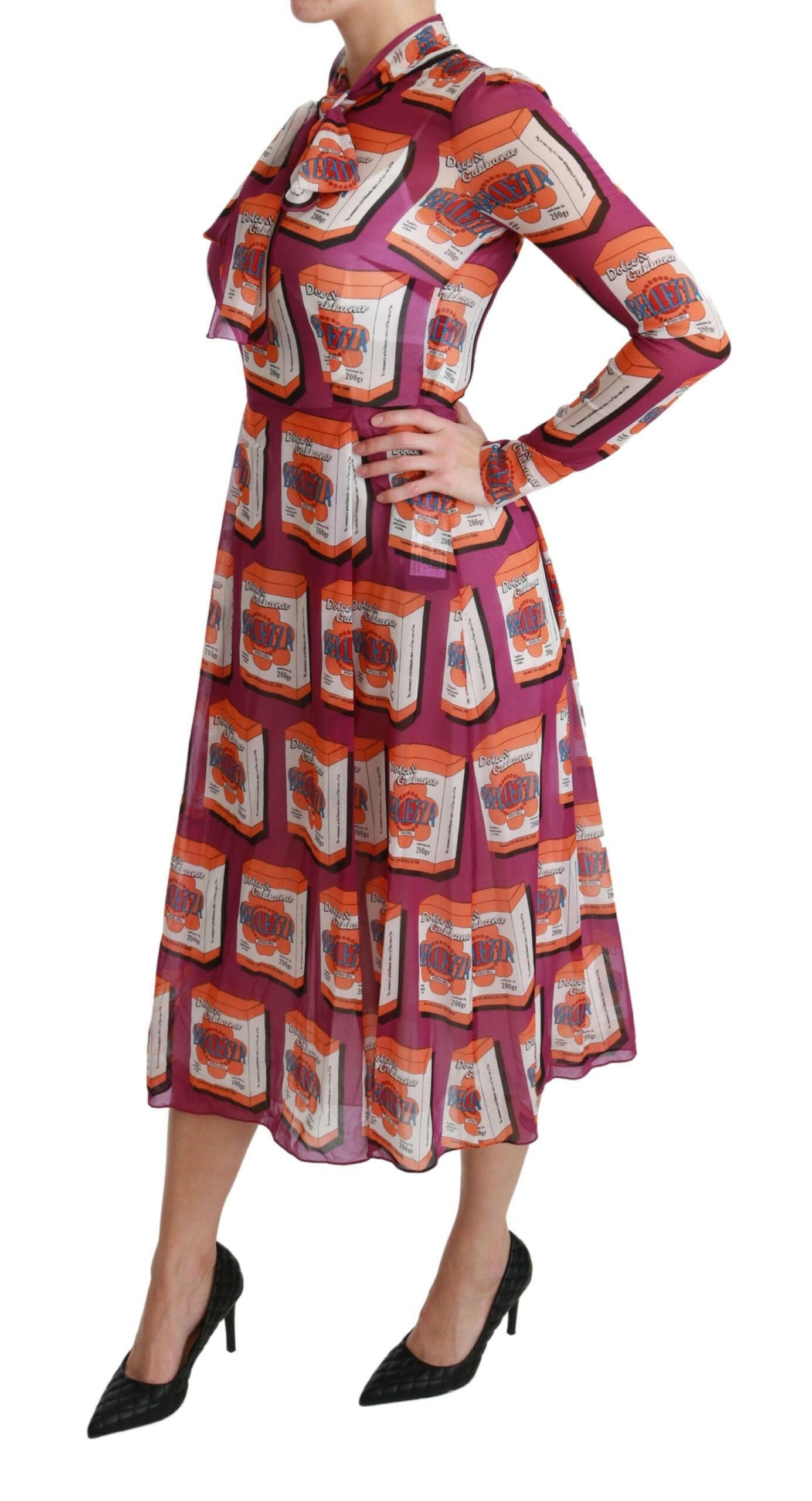 Dolce & Gabbana Purple Silk Bellezza A-Line Gown Dress -   -  Dolce & Gabbana.