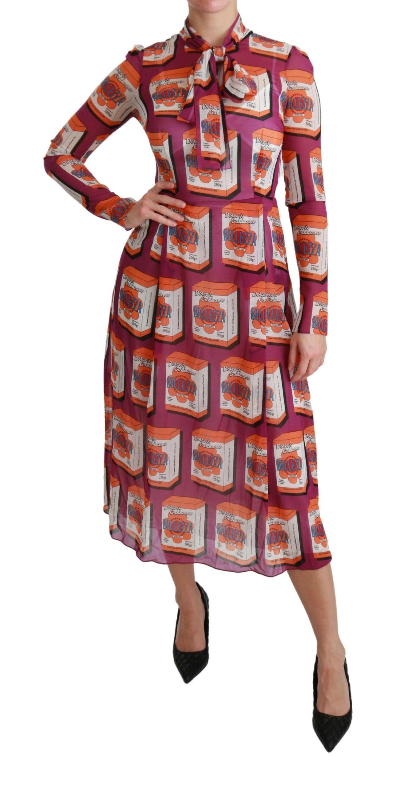 Dolce & Gabbana Purple Silk Bellezza A-Line Gown Dress -   -  Dolce & Gabbana.