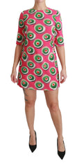 Dolce & Gabbana Pink Silk Cup Cake Shift Stretch Dress -   -  Dolce & Gabbana.