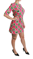 Dolce & Gabbana Pink Silk Cup Cake Shift Stretch Dress -   -  Dolce & Gabbana.