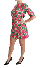 Dolce & Gabbana Pink Silk Cup Cake Shift Stretch Dress -   -  Dolce & Gabbana.