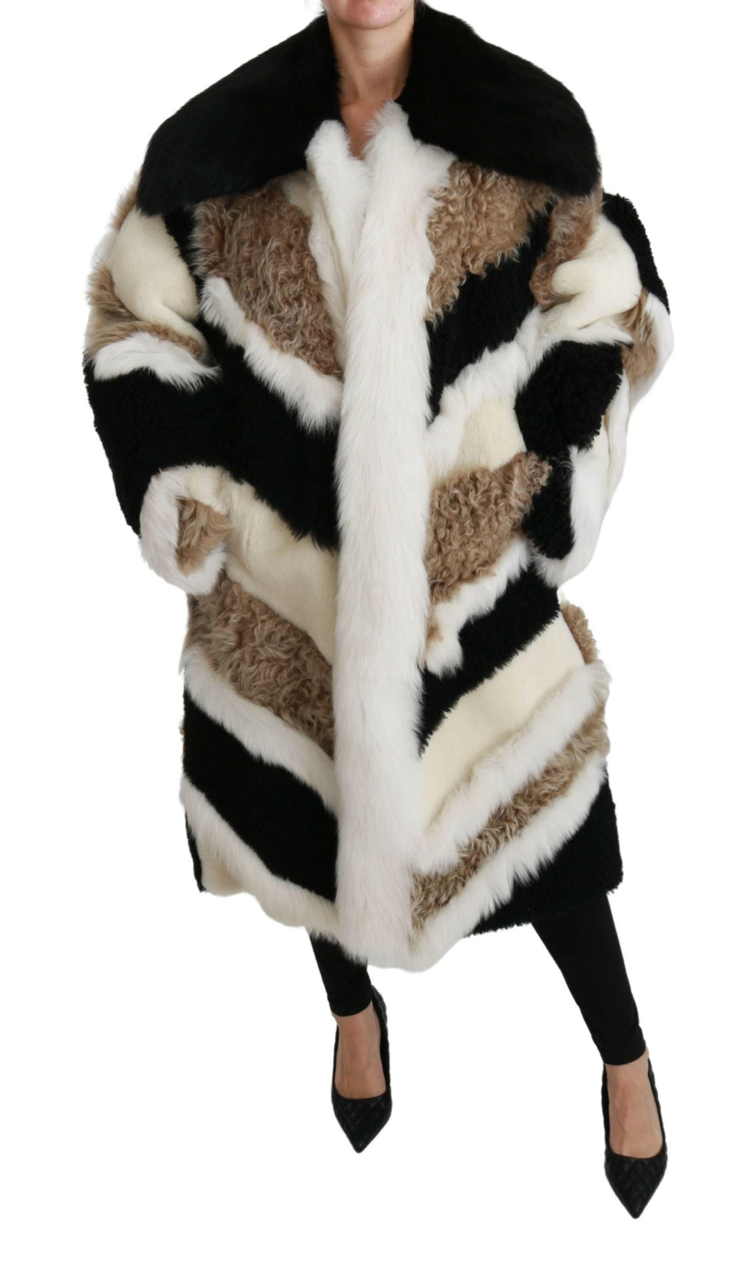 Dolce & Gabbana Sheep Fur Shearling Cape Jacket Coat -   -  Dolce & Gabbana.
