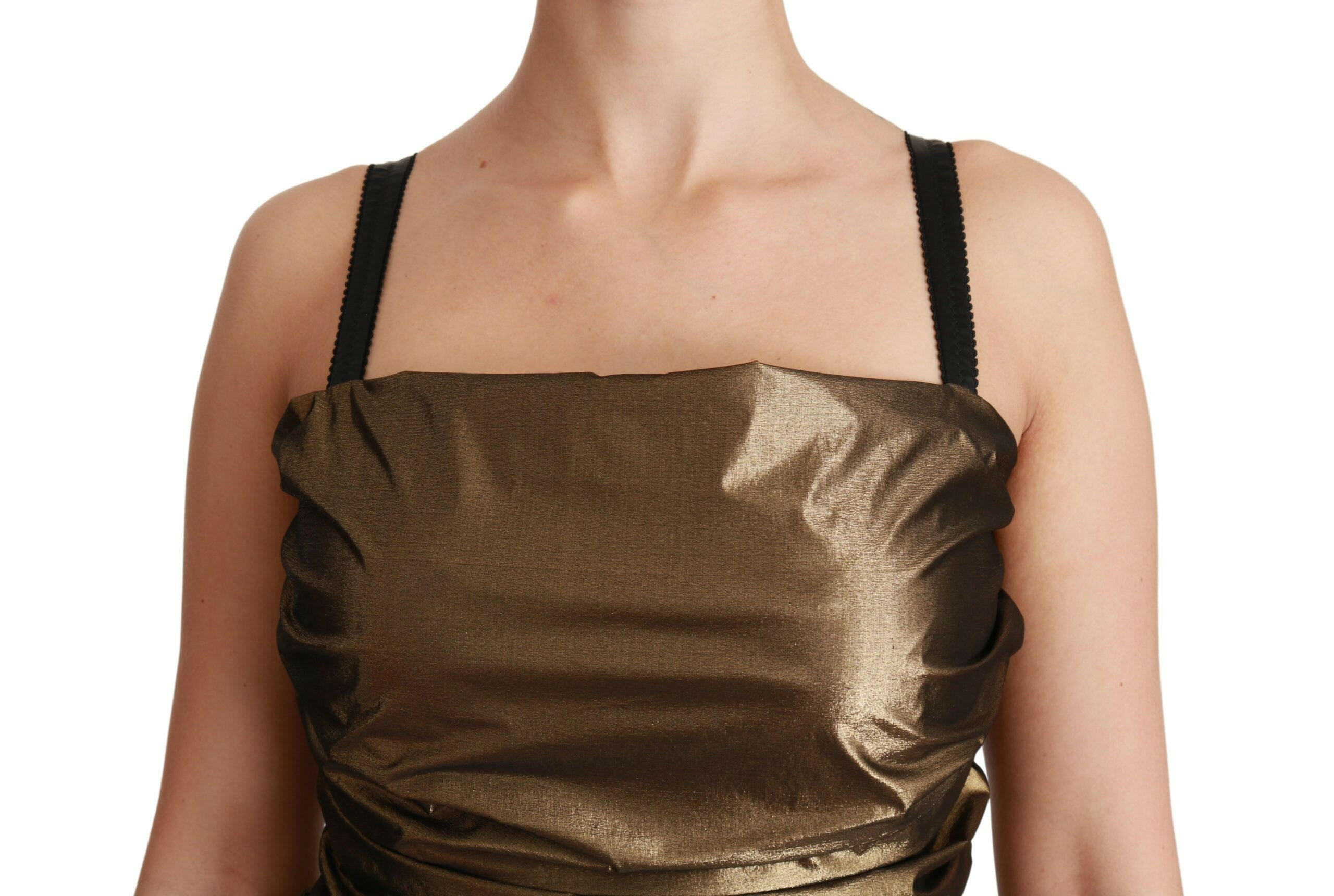 Dolce & Gabbana Nylon Bronze Bodycon Sheath Mini Dress -   -  Dolce & Gabbana.