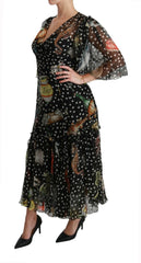 Dolce & Gabbana Black Sea Fish Sicily A-line Shift Dress -   -  Dolce & Gabbana.