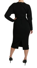 Dolce & Gabbana Black Bodycon Sheath Midi Stretch Dress -   -  Dolce & Gabbana.