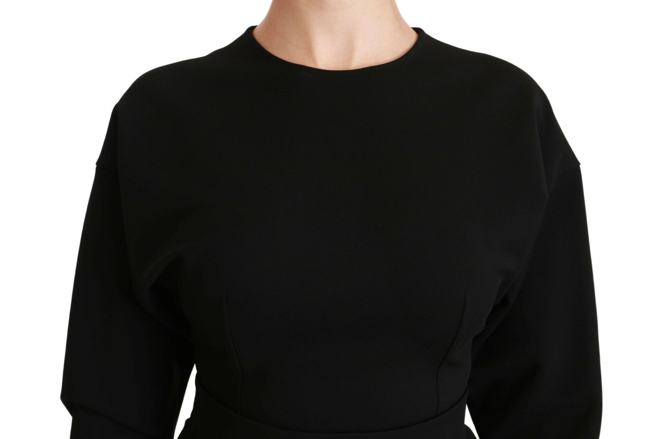 Dolce & Gabbana Black Bodycon Sheath Midi Stretch Dress -   -  Dolce & Gabbana.