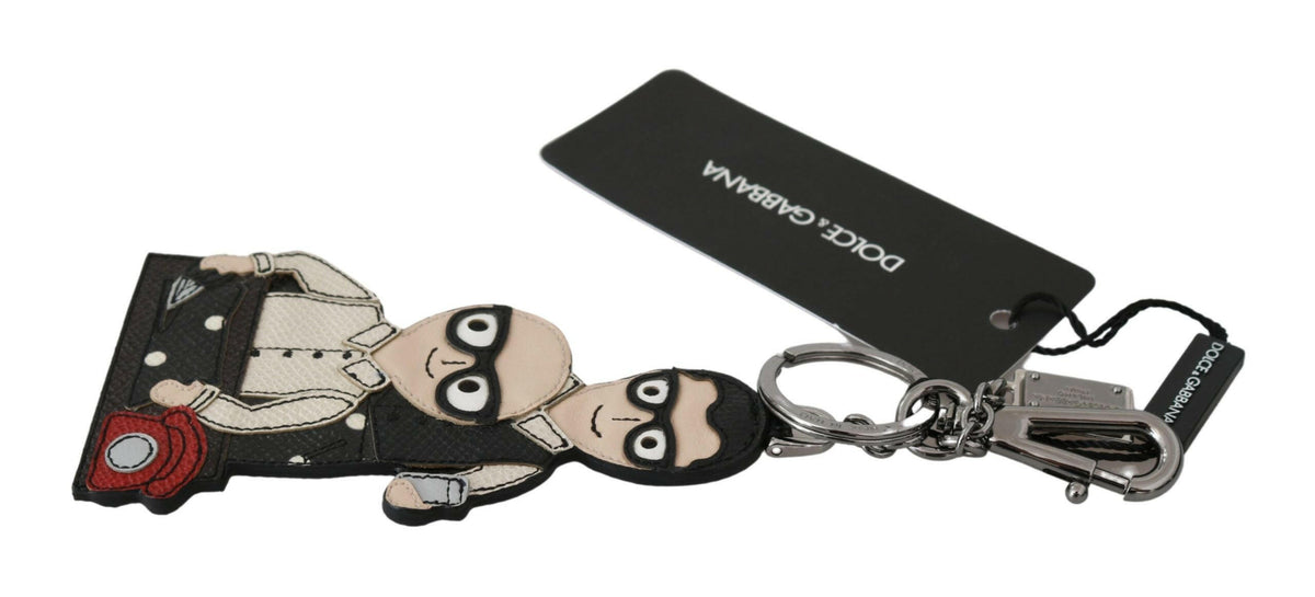 Dolce & Gabbana Leather Dominico Stefano #DGFAMILY Logo Badge Keychain -   -  Dolce & Gabbana.