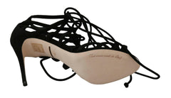 Dolce & Gabbana Black Suede Strap Stilettos Shoes Sandals -   -  Dolce & Gabbana.