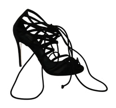 Dolce & Gabbana Black Suede Strap Stilettos Shoes Sandals -   -  Dolce & Gabbana.