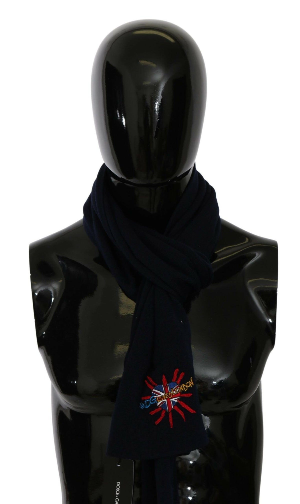 Dolce & Gabbana Blue #DGLovesLondon Wrap Shawl Wool Scarf -   -  Dolce & Gabbana.