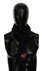 Dolce & Gabbana Blue #DGLovesLondon Wrap Shawl Wool Scarf -   -  Dolce & Gabbana.