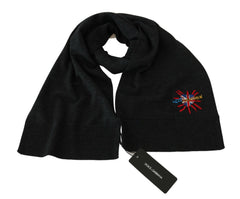 Dolce & Gabbana Gray #DGLovesLondon Wrap Shawl Wool Scarf -   -  Dolce & Gabbana.