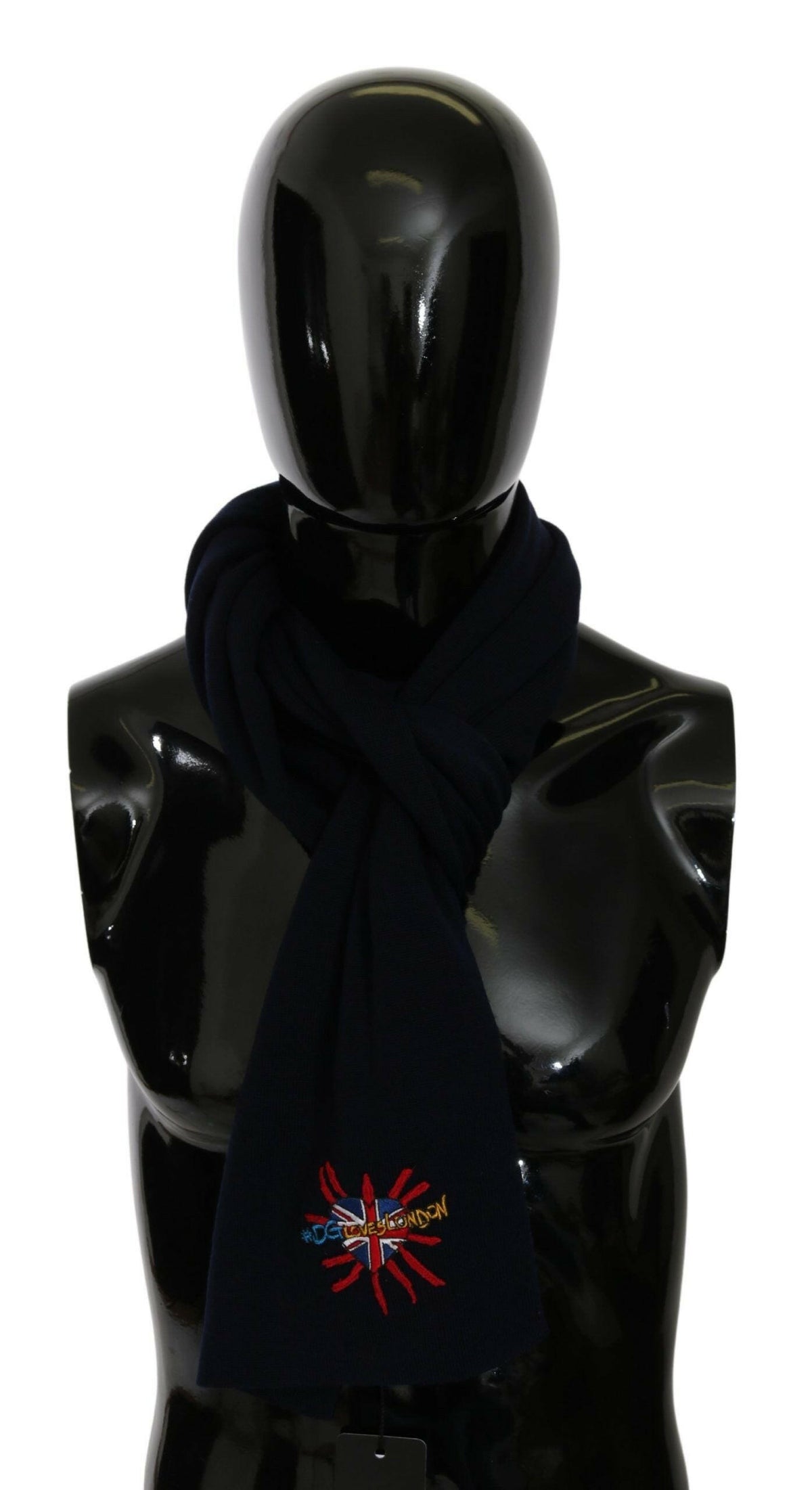 Dolce & Gabbana Blue #DGLovesLondon Wrap Shawl Wool Scarf -   -  Dolce & Gabbana.