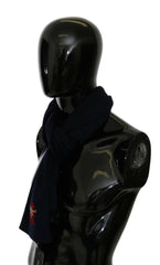 Dolce & Gabbana Blue #DGLovesLondon Wrap Shawl Wool Scarf -   -  Dolce & Gabbana.