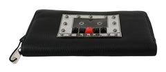 Dolce & Gabbana Black Mens Zipper Continental Purse 100% Leather Wallet -   -  Dolce & Gabbana.