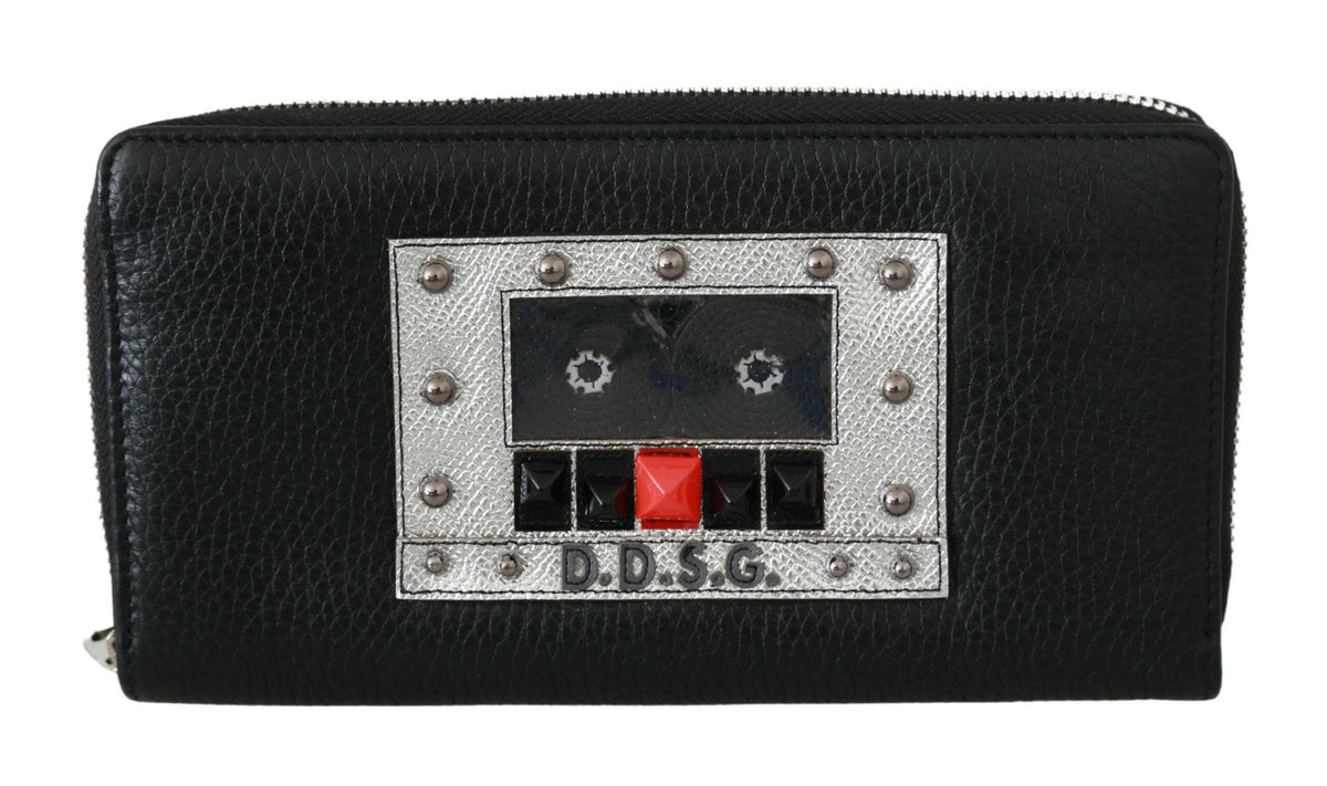 Dolce & Gabbana Black Mens Zipper Continental Purse 100% Leather Wallet -   -  Dolce & Gabbana.