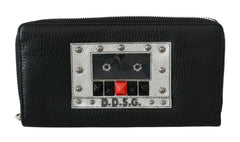Dolce & Gabbana Black Mens Zipper Continental Purse 100% Leather Wallet -   -  Dolce & Gabbana.