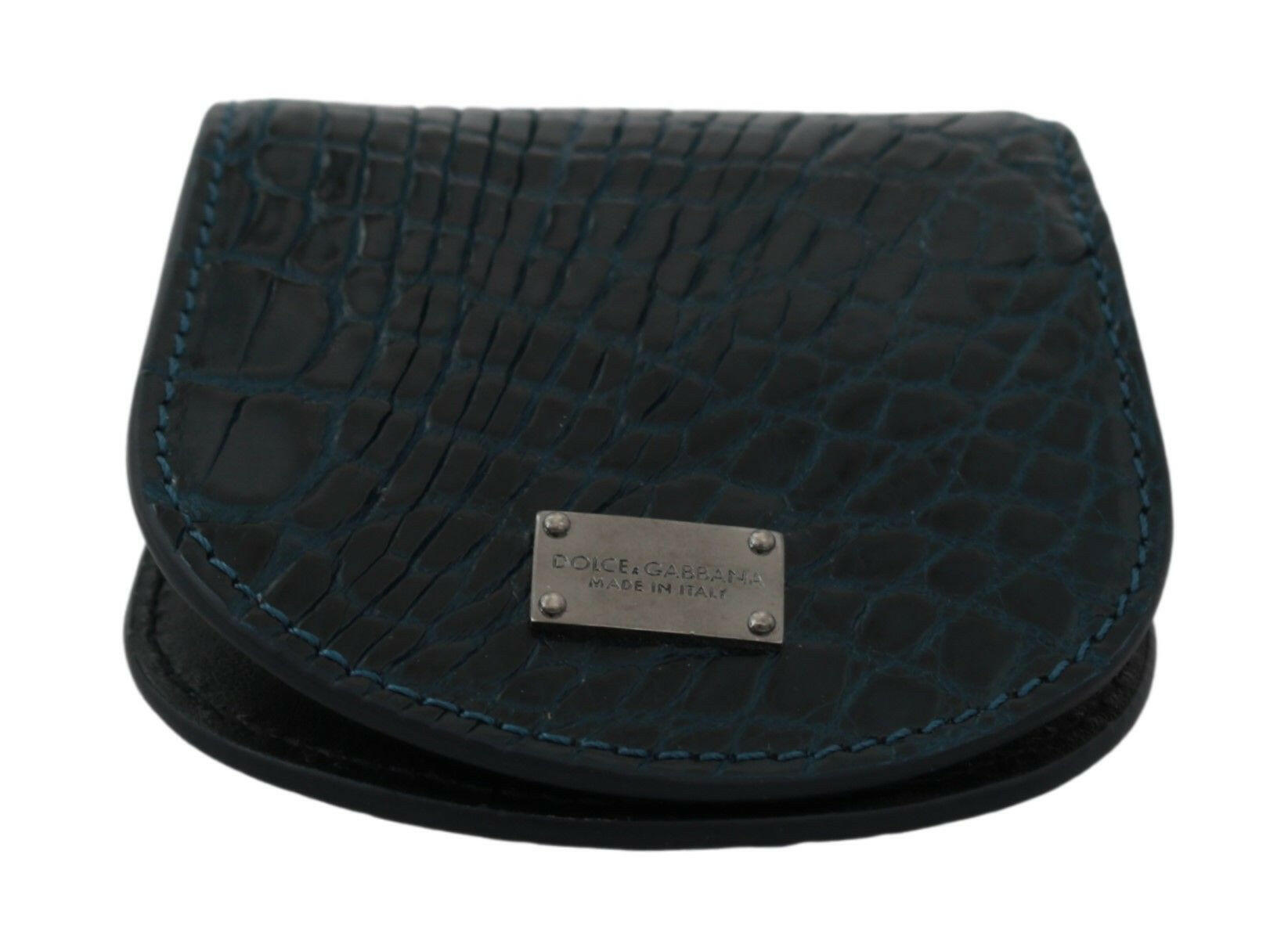 Dolce & Gabbana Blue Exotic Skins Condom Case Holder Pocket -  Leather Accessory for Men -  Dolce & Gabbana.