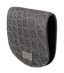 Dolce & Gabbana Gray Exotic Skin Condom Case Holder Pocket Wallet -  Leather Accessory for Men -  Dolce & Gabbana.