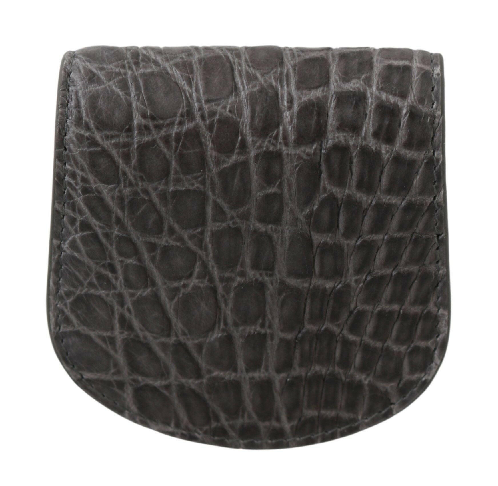 Dolce & Gabbana Gray Exotic Skin Condom Case Holder Pocket Wallet -  Leather Accessory for Men -  Dolce & Gabbana.