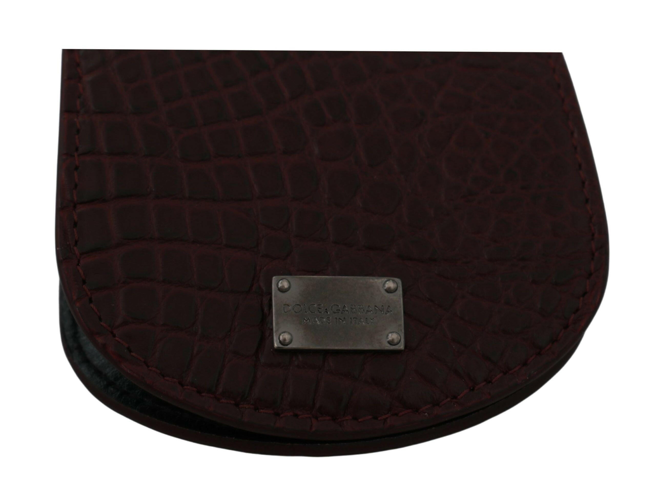 Dolce & Gabbana Brown Exotic Skin Pocket Condom Case Holder -  Leather Accessory for Men -  Dolce & Gabbana.