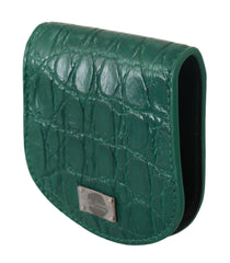 Dolce & Gabbana Green Exotic Skins Condom Case Holder Wallet -  Leather Accessory for Men -  Dolce & Gabbana.