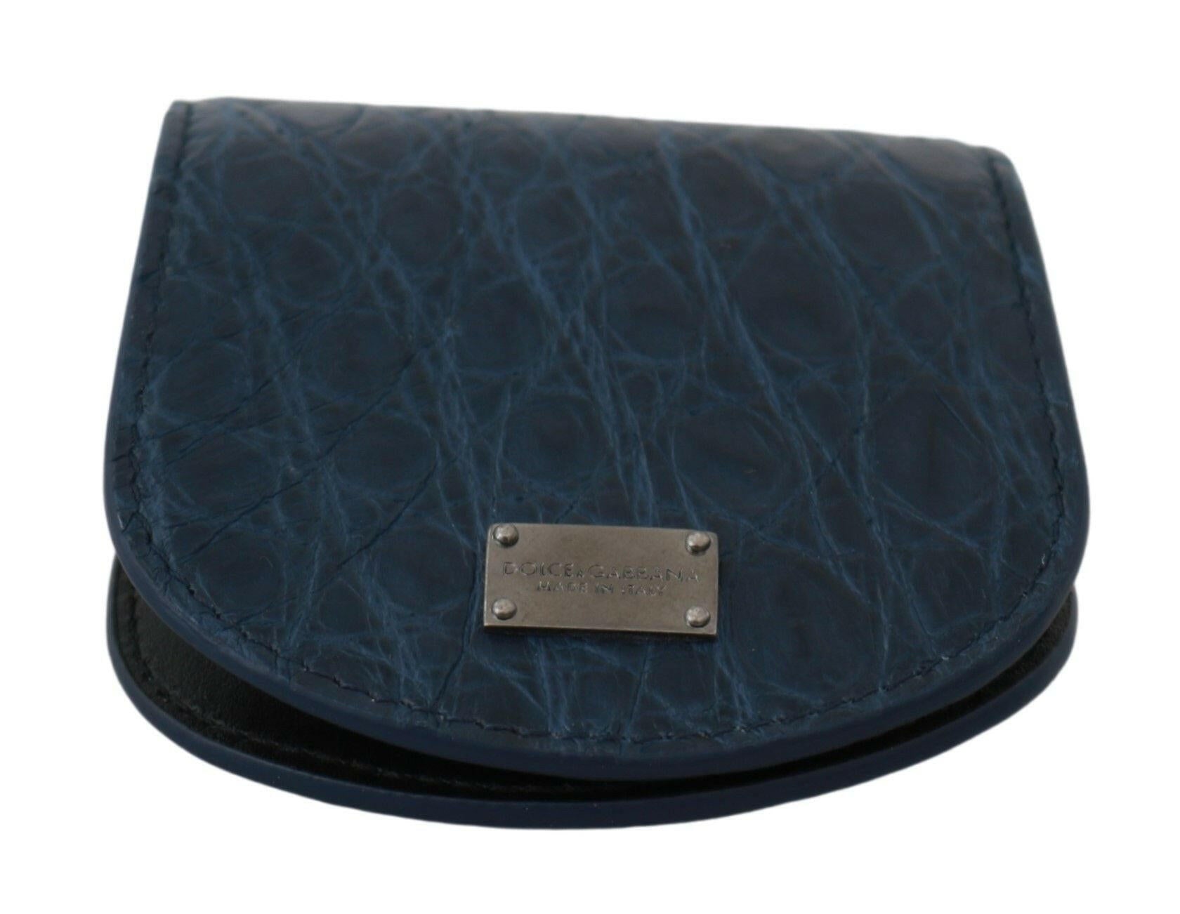 Dolce & Gabbana Blue Holder Pocket Wallet Blue Exotic Skin Condom Case -   -  Dolce & Gabbana.