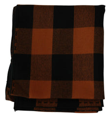 Costume National Orange Check Neck Wrap Shawl Scarf -   -  Costume National.