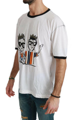 Dolce & Gabbana White Men Print #dgfamily Cotton T-shirt -   -  Dolce & Gabbana.