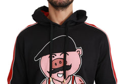 Dolce & Gabbana Black Pig of the Year Hooded Sweater -   -  Dolce & Gabbana.