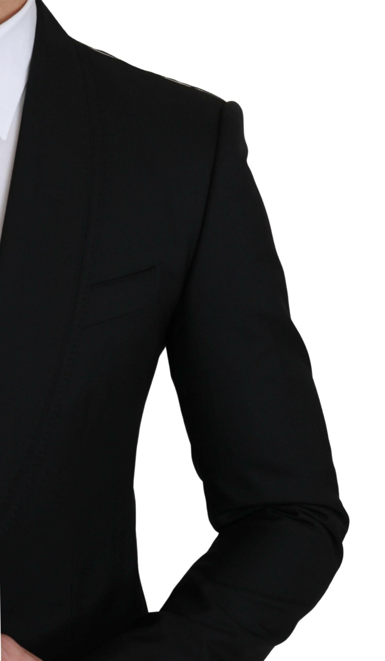 Dolce & Gabbana Black Single Breasted Formal Wool Blazer -   -  Dolce & Gabbana.