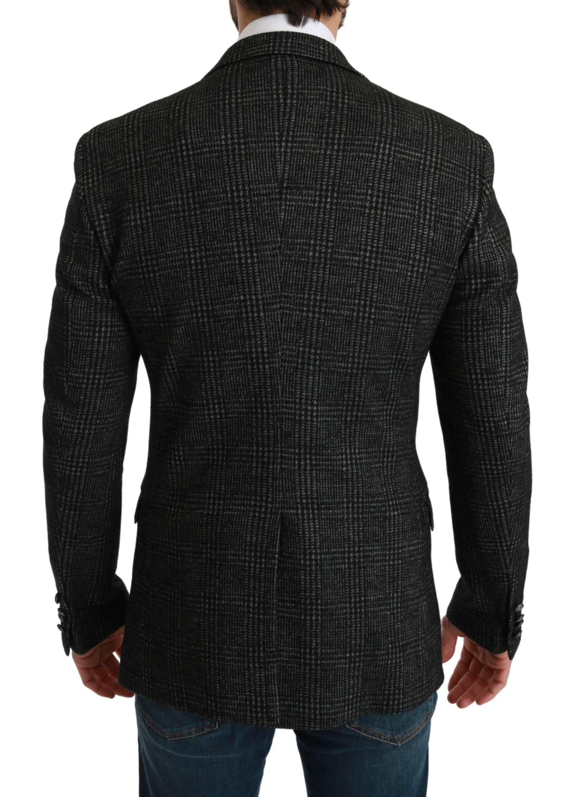 Dolce & Gabbana Gray Plaid Check Slim Fit Jacket Blazer -   -  Dolce & Gabbana.