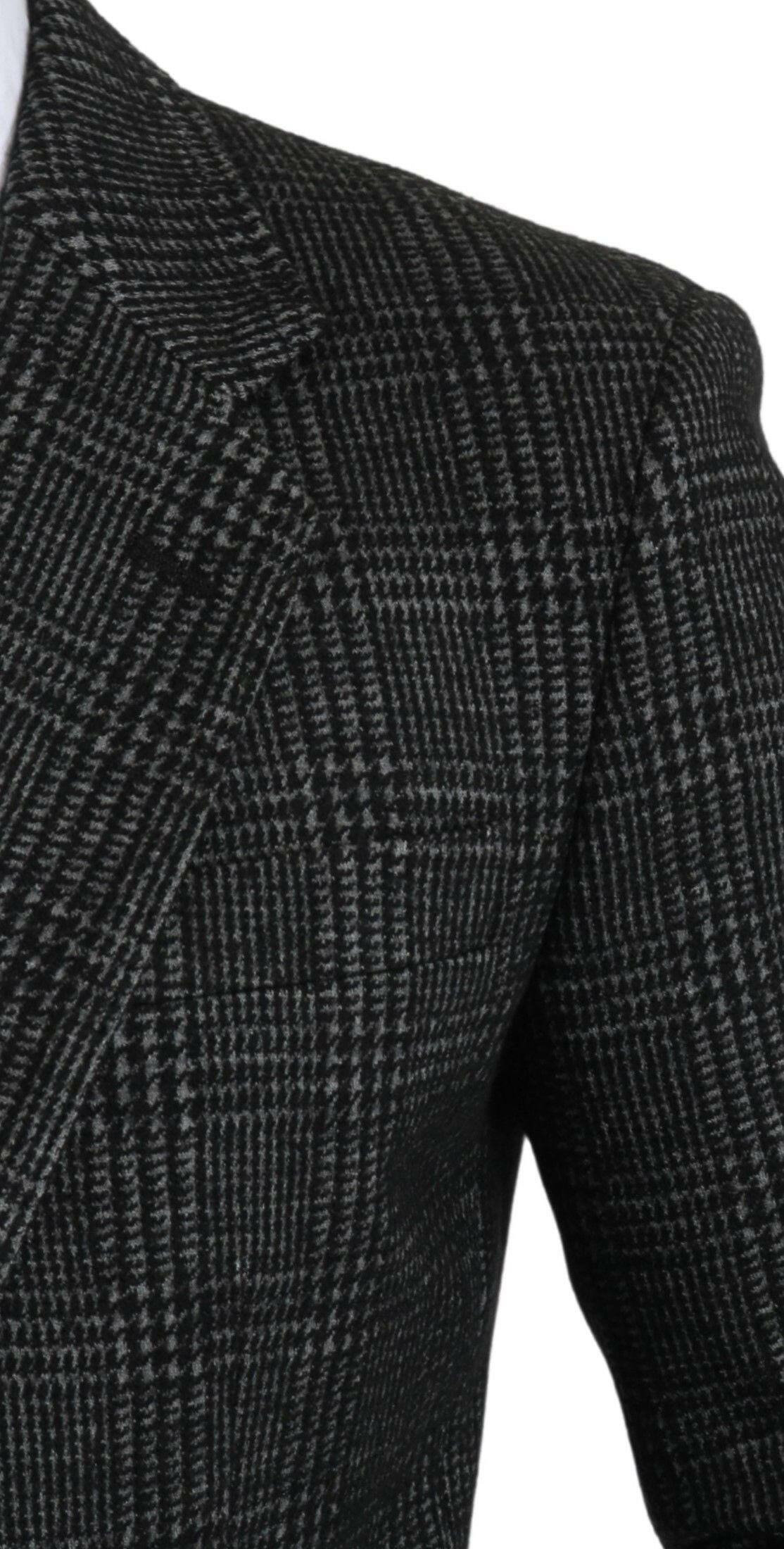Dolce & Gabbana Gray Plaid Check Slim Fit Jacket Blazer -   -  Dolce & Gabbana.