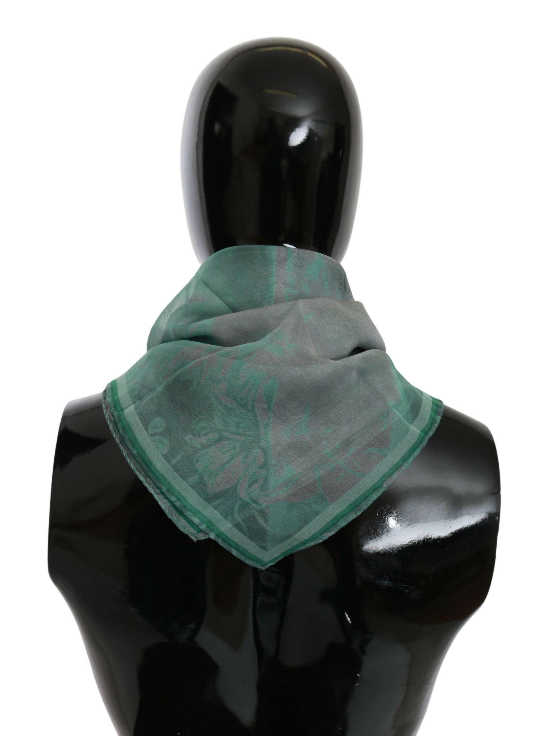 Costume National Green Silk Shawl Foulard Wrap Scarf -   -  Costume National.