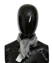 Costume National Gray Silk Shawl Foulard Wrap Scarf -   -  Costume National.