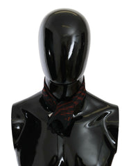 Costume National Black Orange 100% Silk Branded Scarf -   -  Costume National.