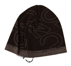 Costume National Beanie Brown Wool Blend Branded Hat -   -  Costume National.