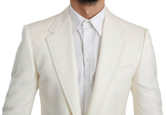 Dolce & Gabbana SICILIA Cream Single Breasted Formal Blazer -   -  Dolce & Gabbana.