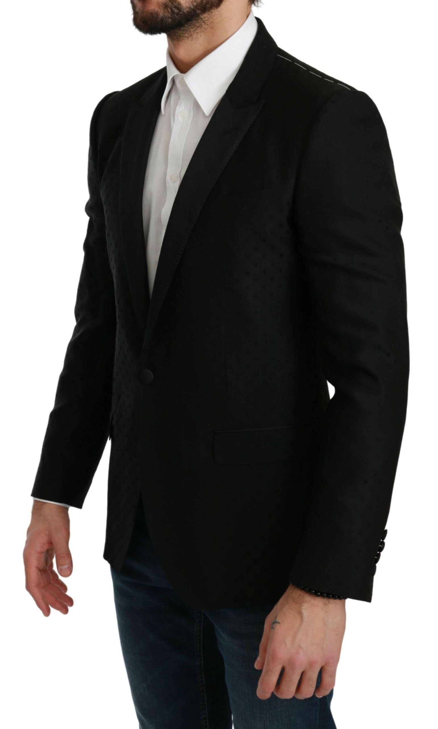 Dolce & Gabbana Black Slim Fit Coat Jacket MARTINI Blazer -   -  Dolce & Gabbana.