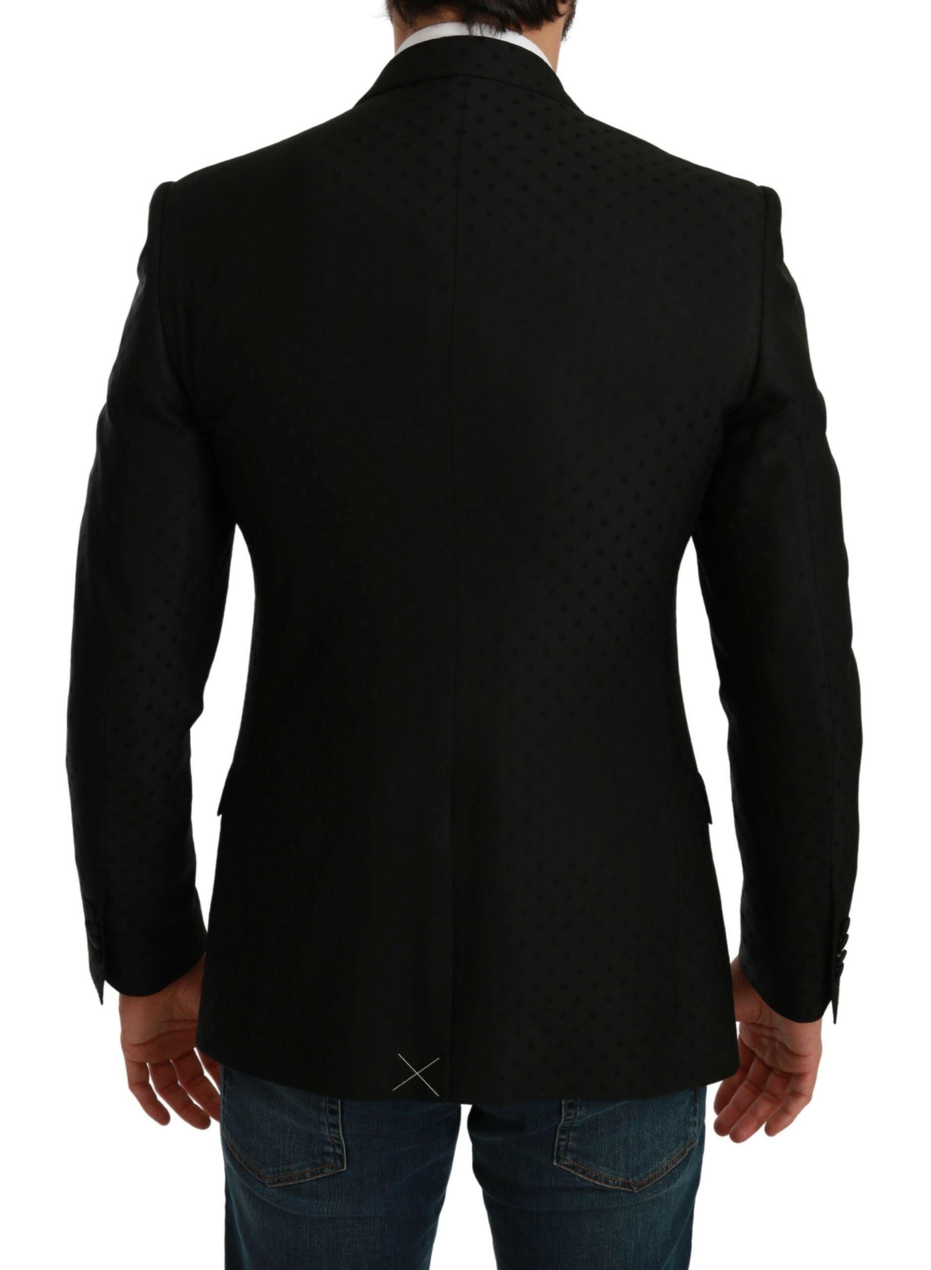 Dolce & Gabbana Black Slim Fit Coat Jacket MARTINI Blazer -   -  Dolce & Gabbana.