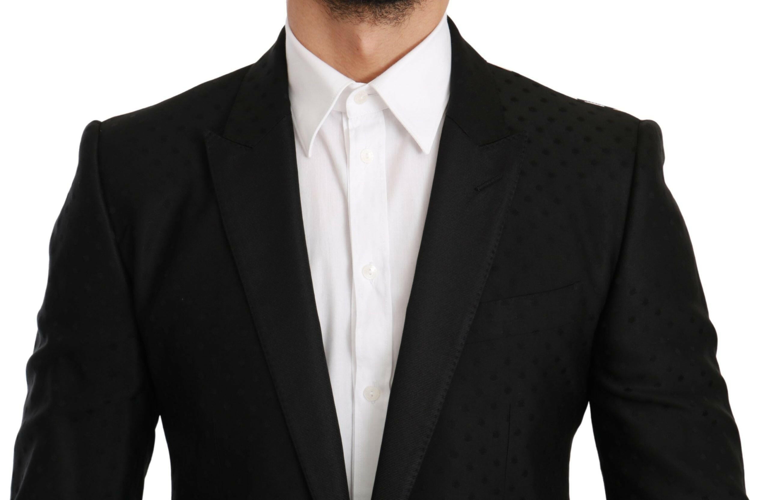 Dolce & Gabbana Black Slim Fit Coat Jacket MARTINI Blazer -   -  Dolce & Gabbana.