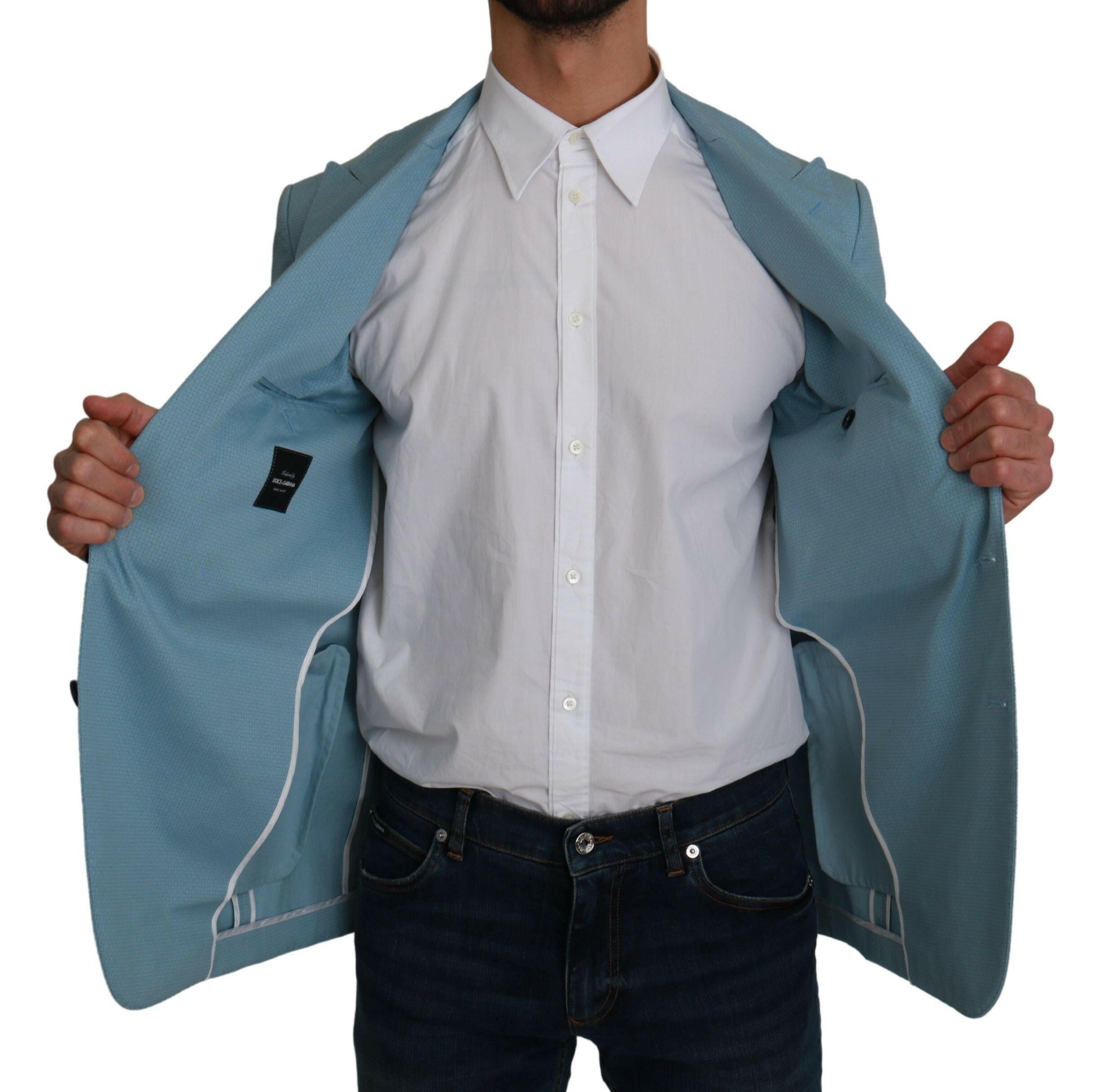 Dolce & Gabbana Blue Slim Fit Coat Jacket MARTINI Blazer -   -  Dolce & Gabbana.