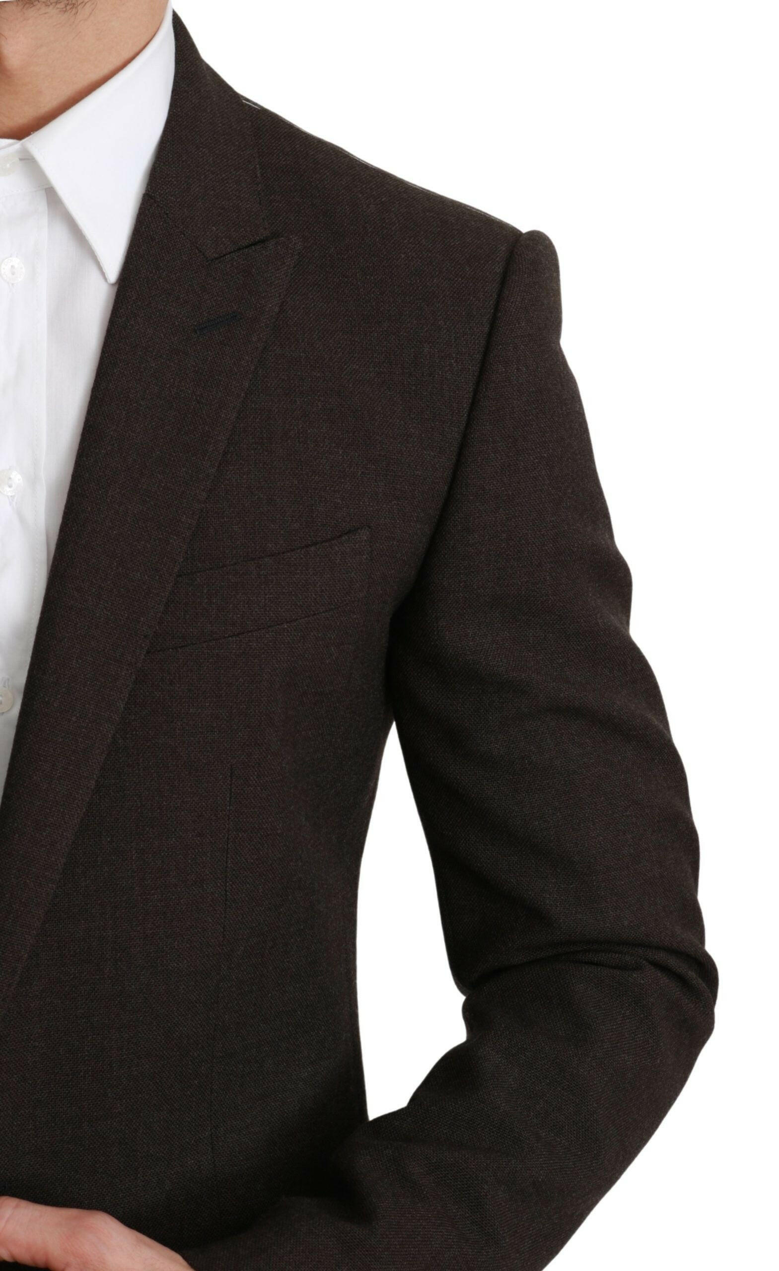 Dolce & Gabbana Brown Slim Fit Coat Jacket MARTINI Blazer -   -  Dolce & Gabbana.