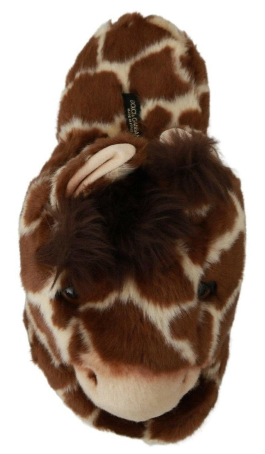 Dolce & Gabbana Brown Giraffe Slippers Flats Sandals Shoes -   -  Dolce & Gabbana.